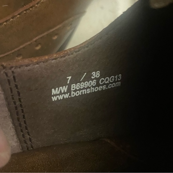 Born Sz 7 Classic Brown Leather Shoes - Picture 7 of 8